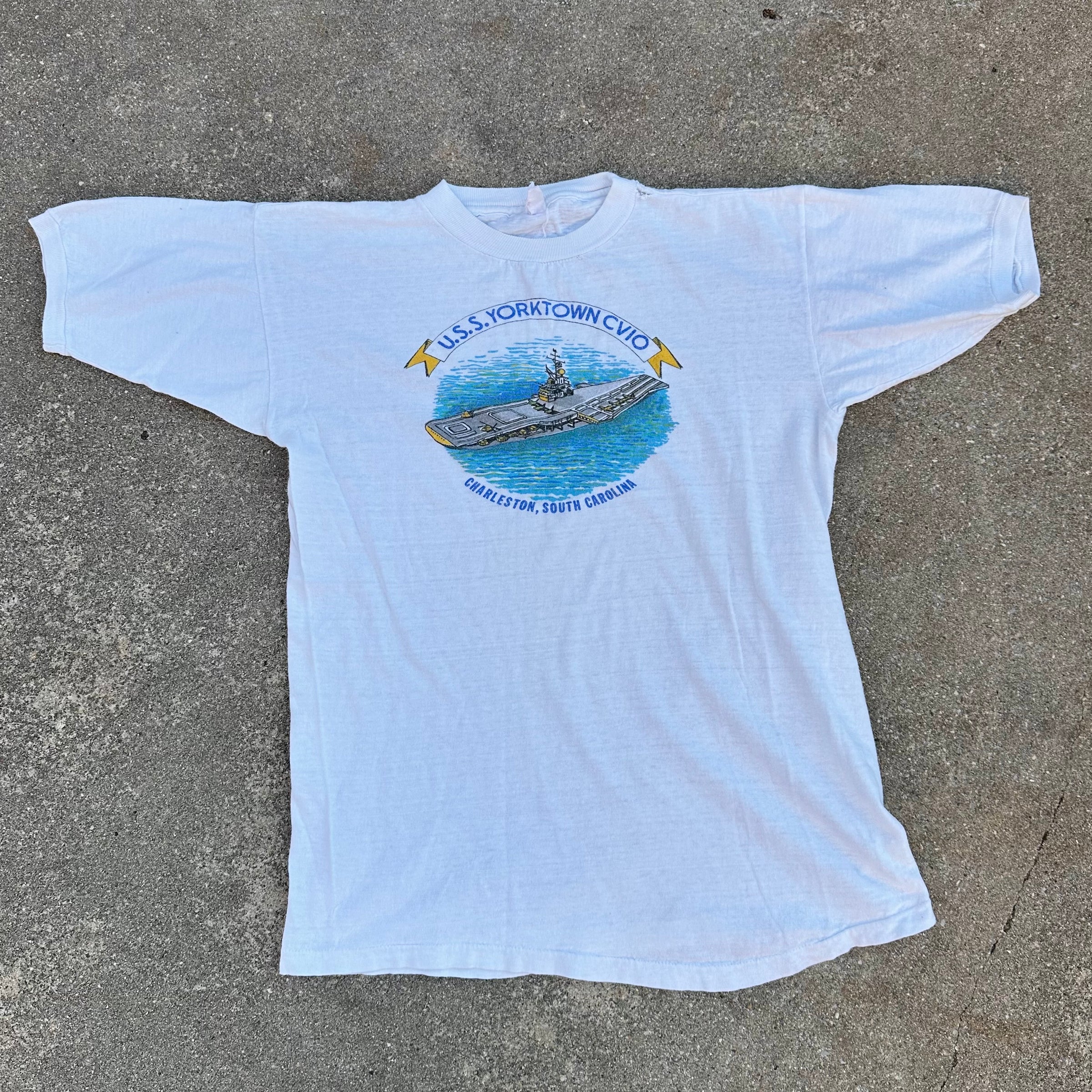 1960’s/70’s USS Yorktown Aircraft Carrier T-Shirt Small