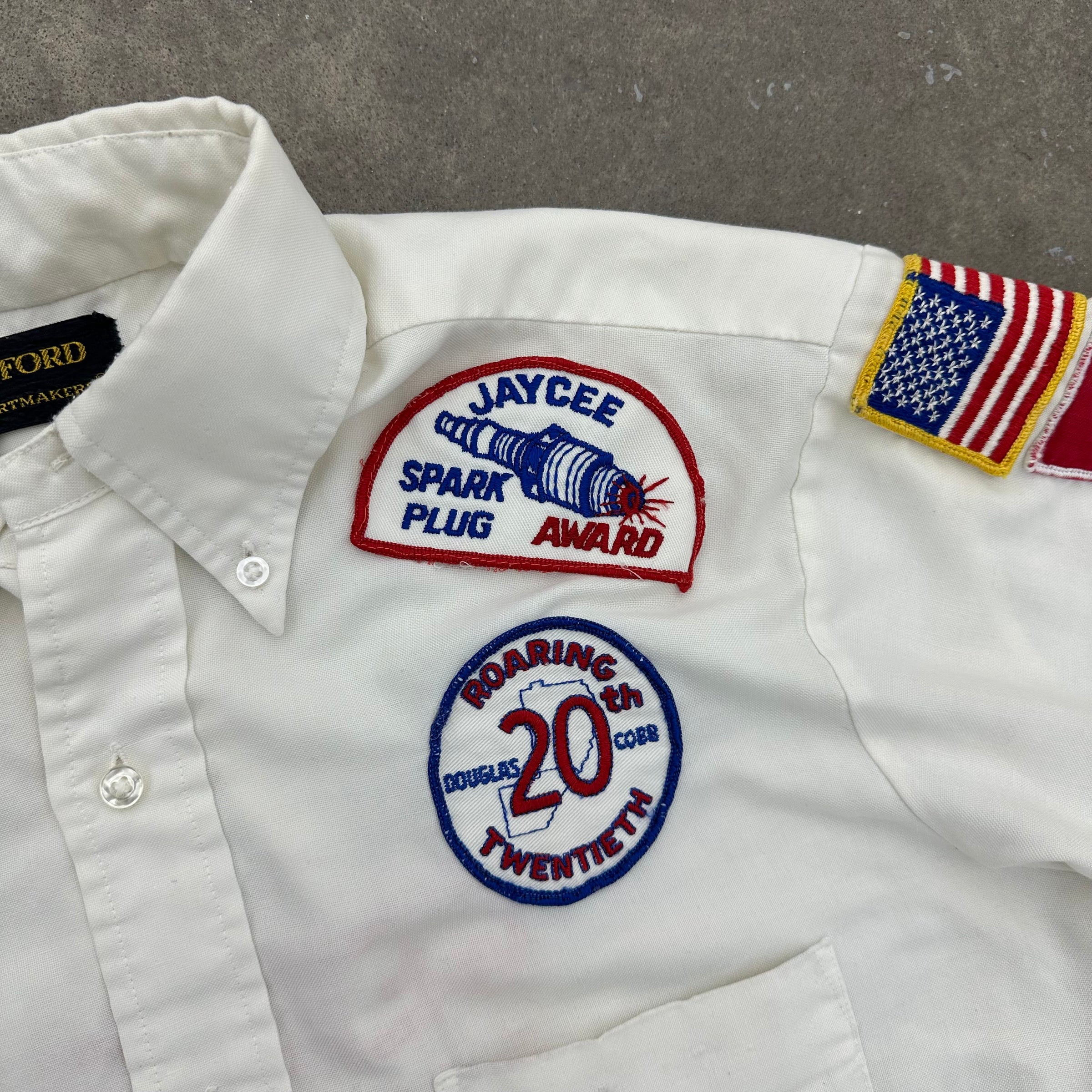 1970’s Patched Georgia Jaycees Button Down Shirt Large