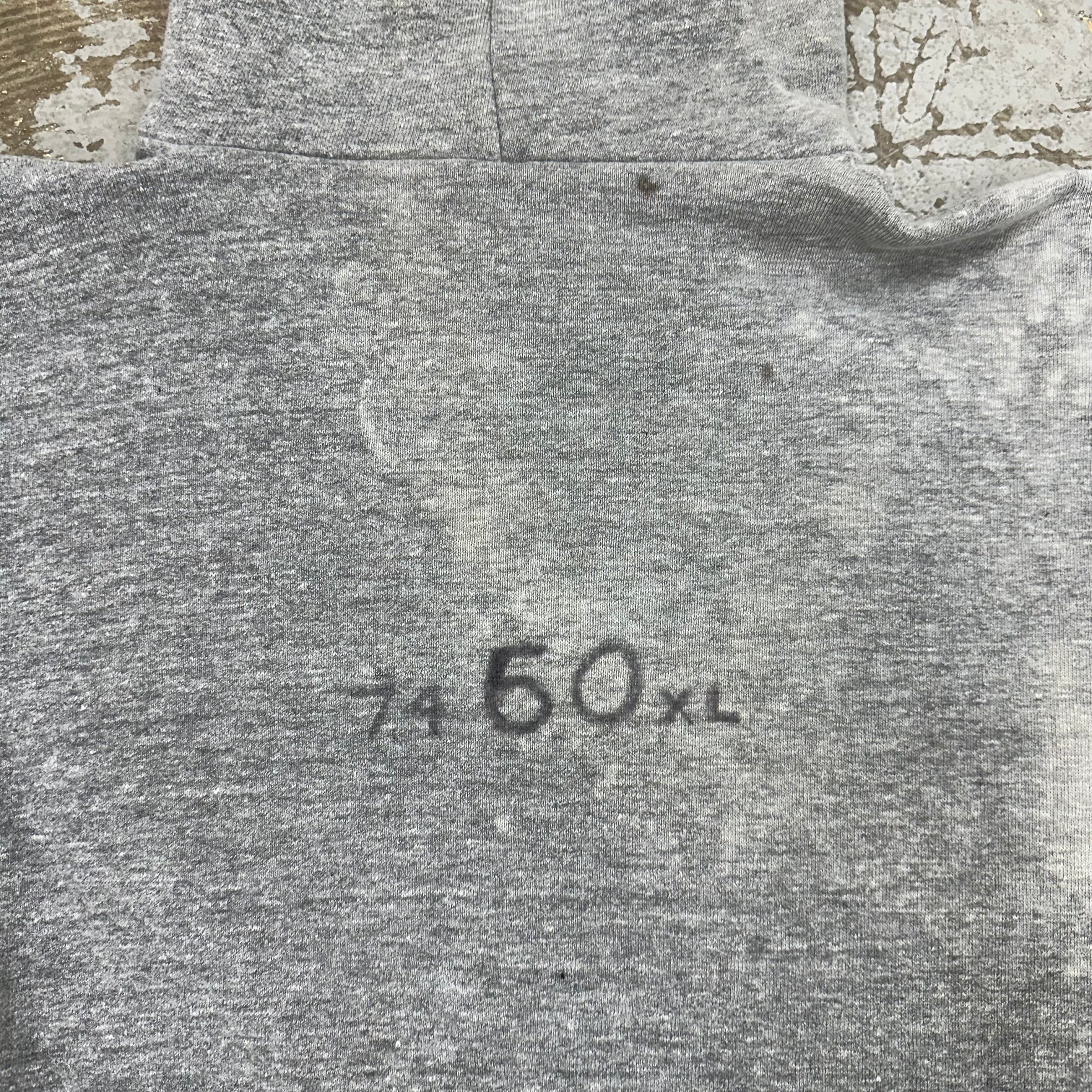 1960’s/70’s Russell Athletic Thrashed Grey Hooded Sweatshirt XL