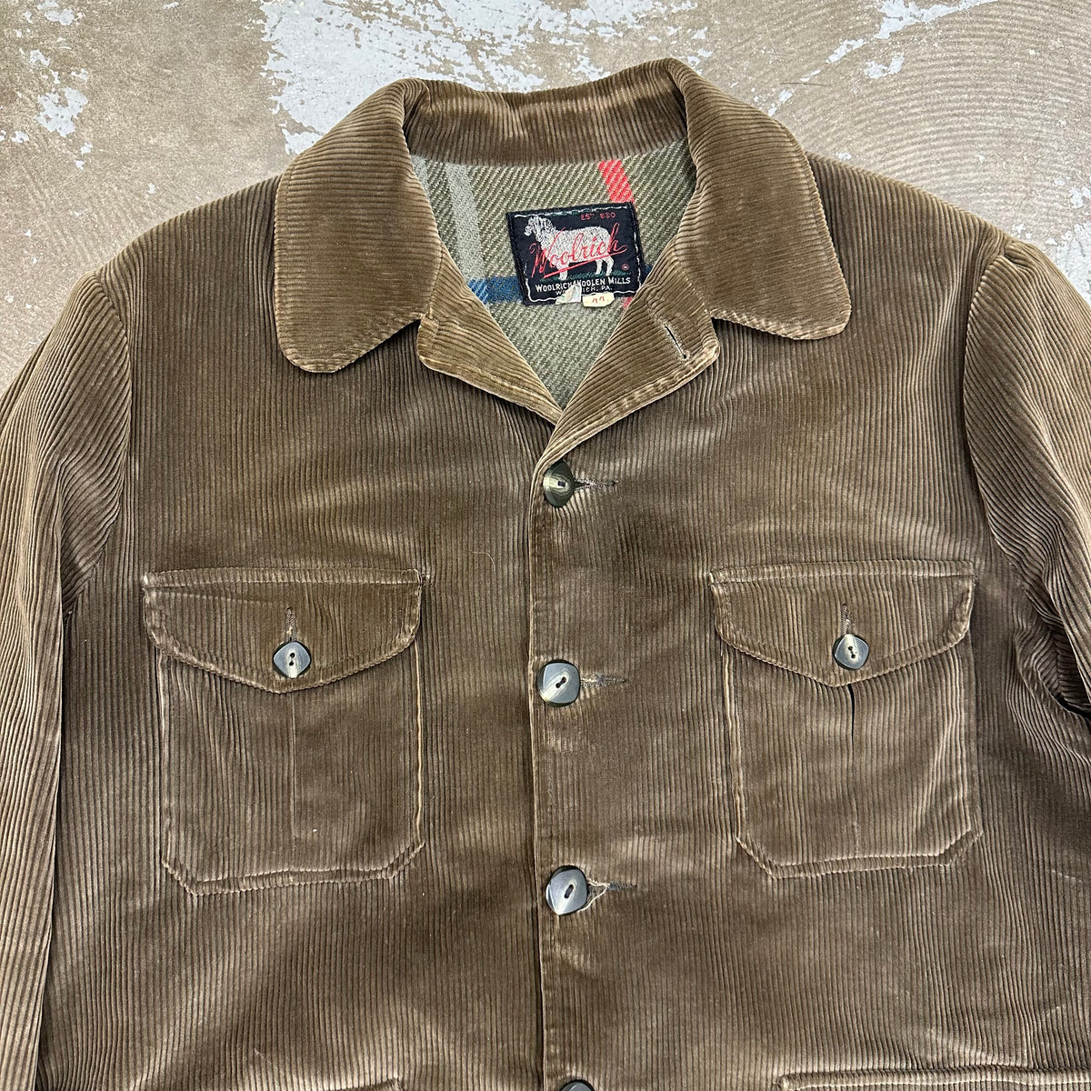 1950’s/60’s Woolrich Brown Corduroy Blanket Lined Field Jacket Size 44