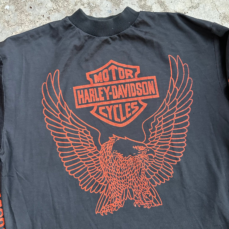 1980’s Harley Davidson 2 Wheelers of Denver Nylon Longsleeve T-Shirt Large