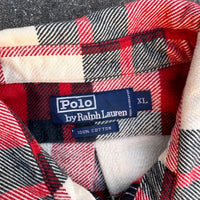 1990’s Polo Ralph Lauren Chinstrap Half Zip Flannel Pullover Shirt XL