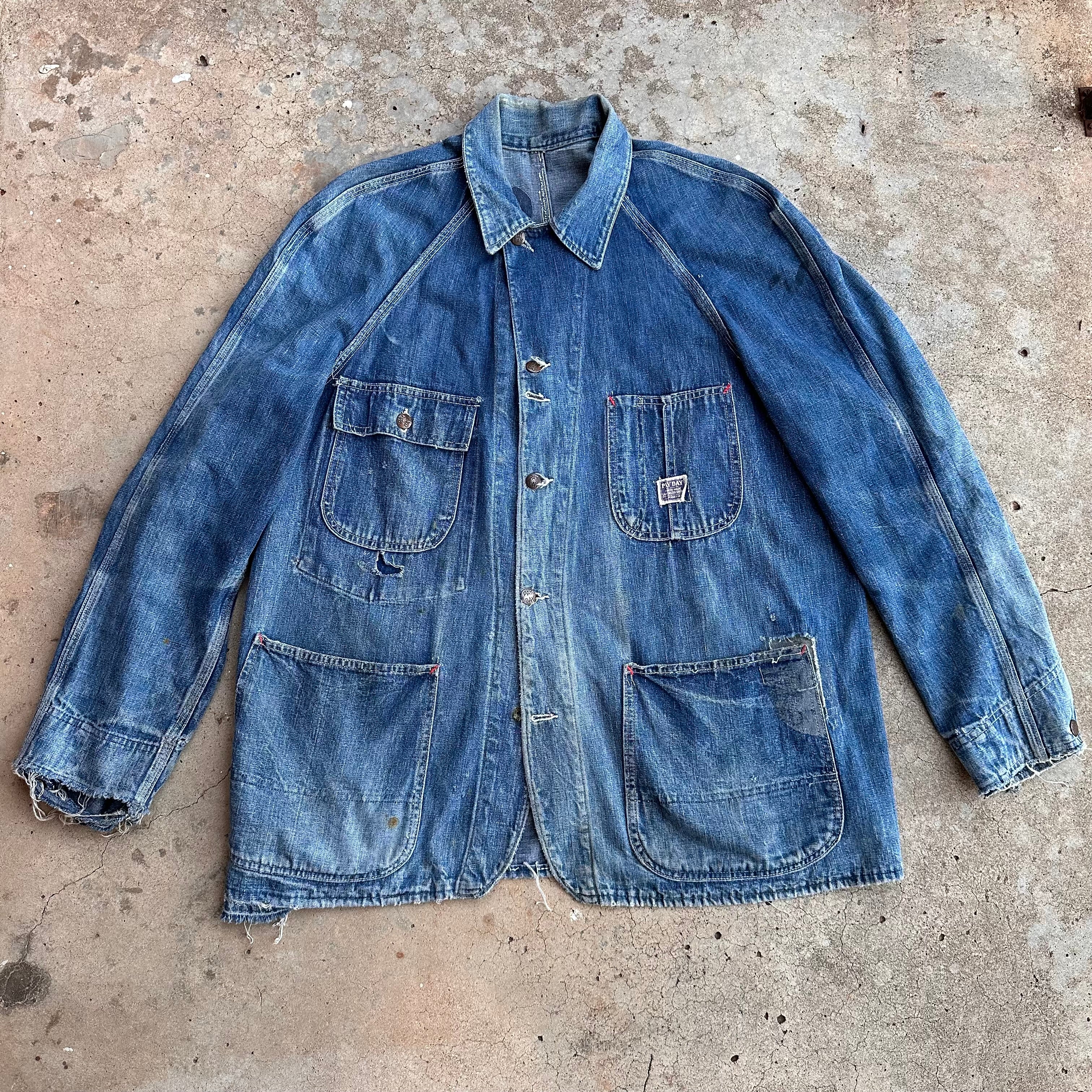 1940's Penney's Pay Day Denim Chore Coat 25” Chest – Little Chum
