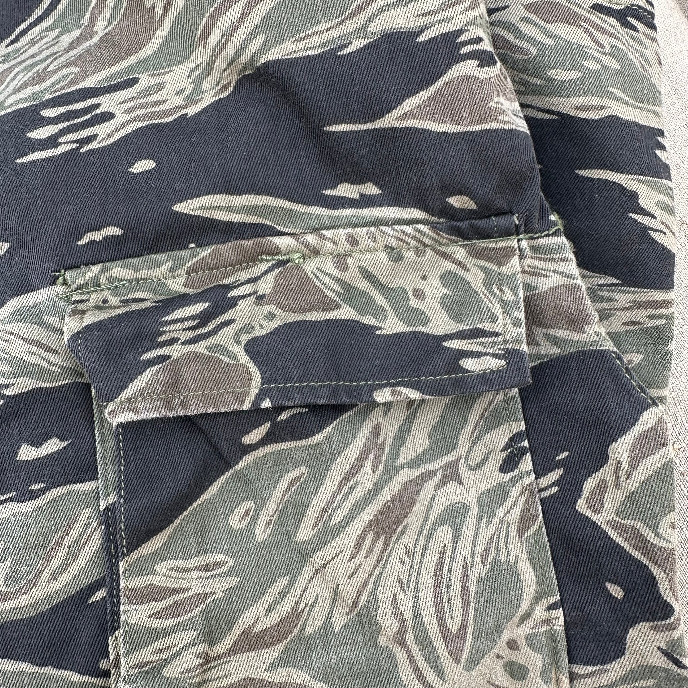 1960’s Vietnam War Silver Tiger Stripe Shirt Size A-M