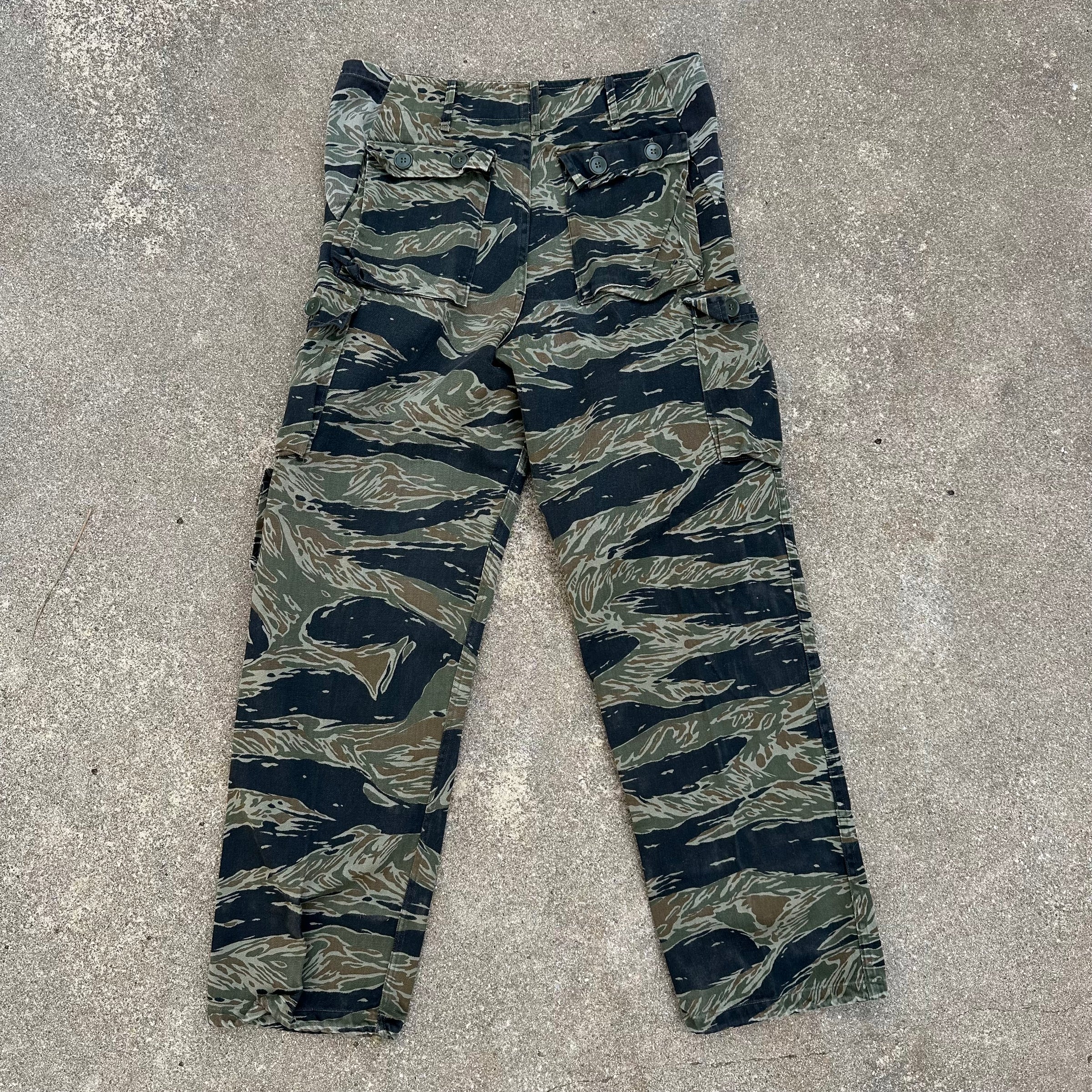 1960’s Vietnam War Silver Tiger Stripe Pants 32” Waist
