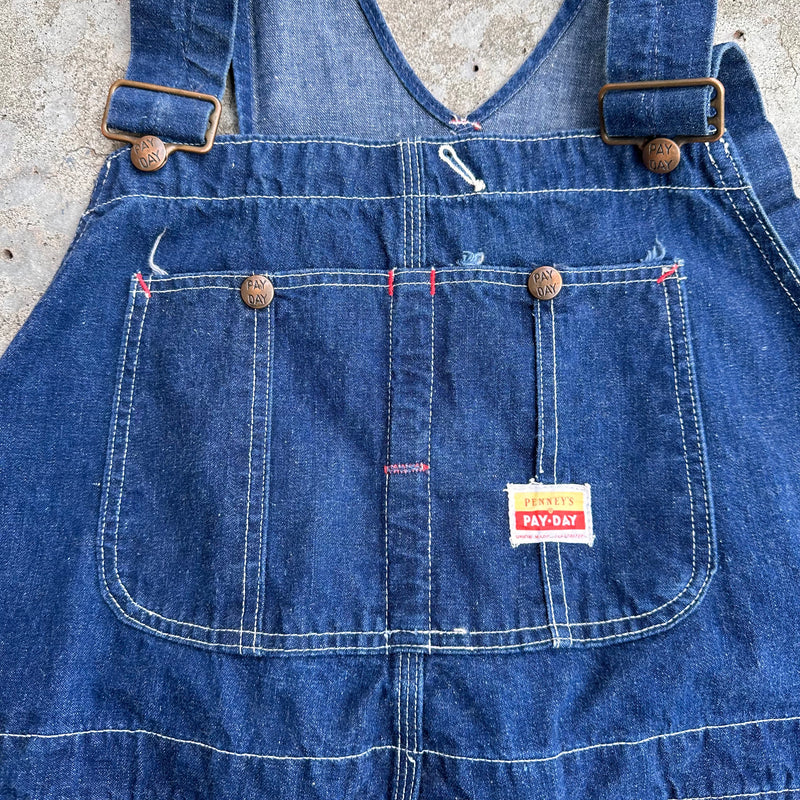 1950’s Penney’s Pay Day Denim Overalls 42” x 25”