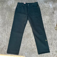 1990’s Deadstock Levi’s 501 Made in USA Green Denim Jeans 36” Waist