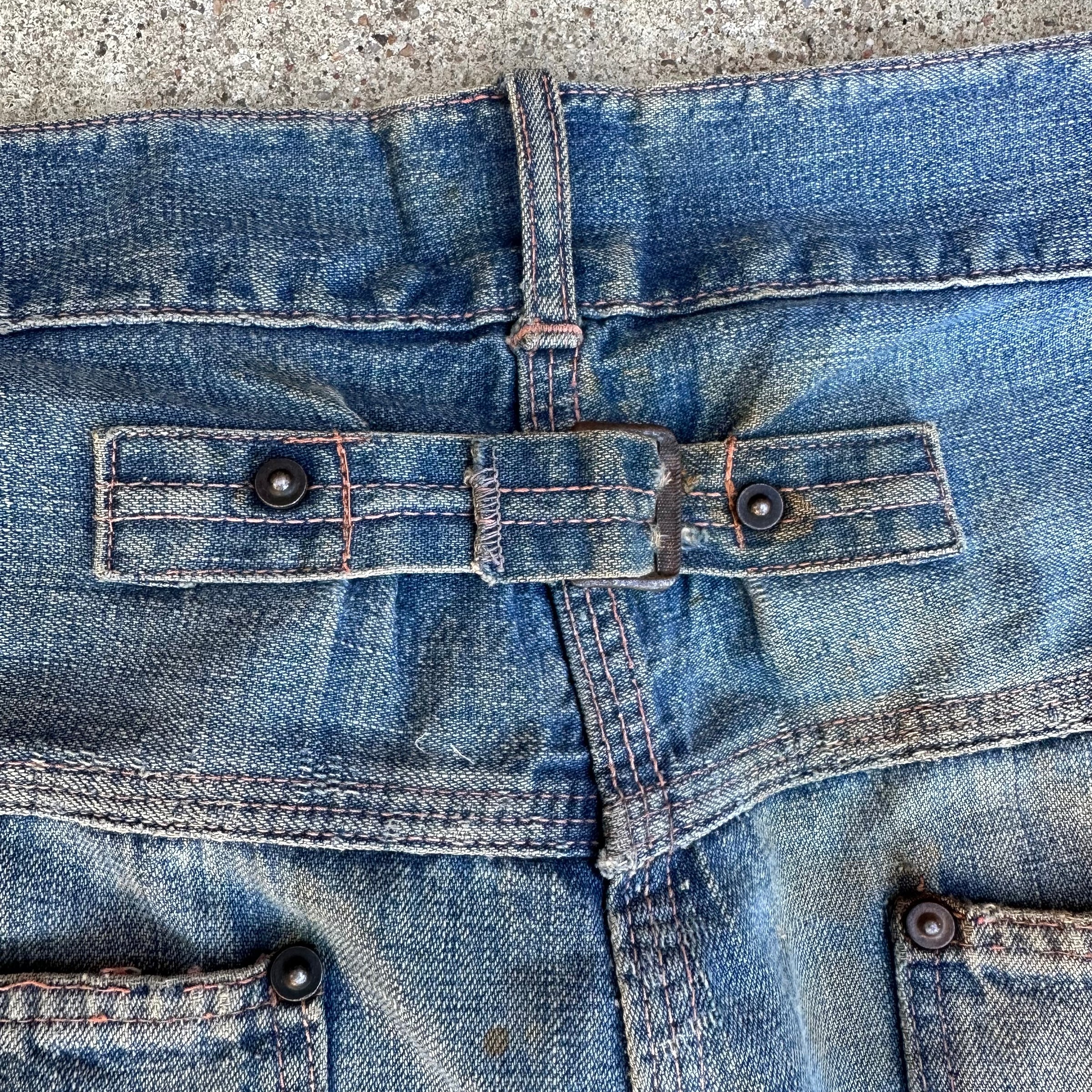 1930’s Casey Jones Buckleback Denim Jeans 39” x 30”