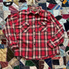 1950’s Washington Dee Cee Plaid Cotton Flannel Shirt 23.5" Chest