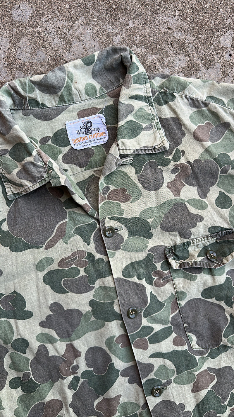 1960’s Black Sheep Hunting Camo Loop Collar Shirt Large