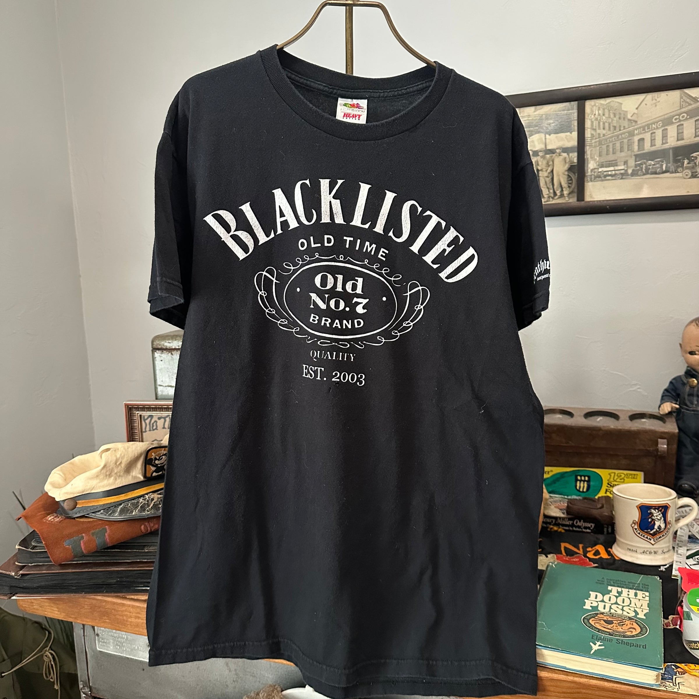 2000’s Blacklisted Jack Daniels Rip Band T-Shirt Large