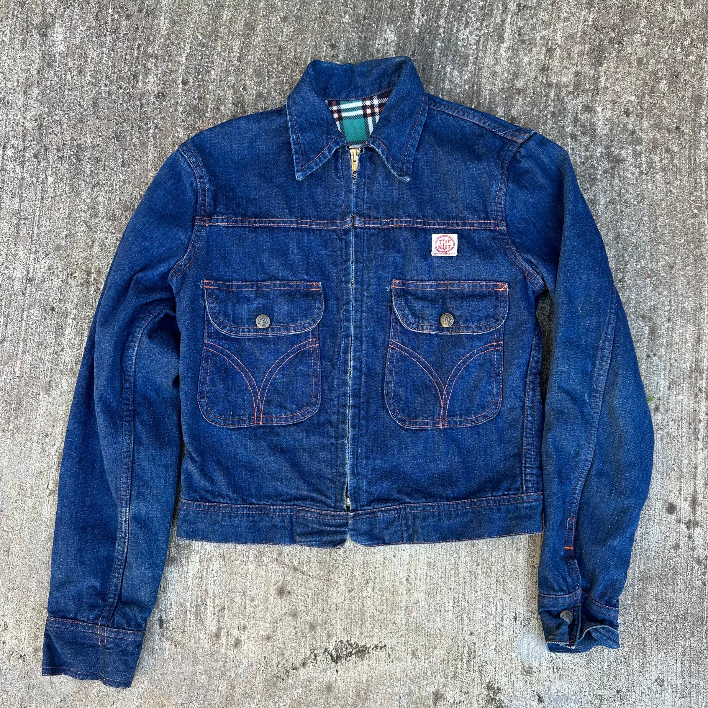 1940’s Tuf Nut Cotton Flannel Lined 2 Pocket Denim Jacket