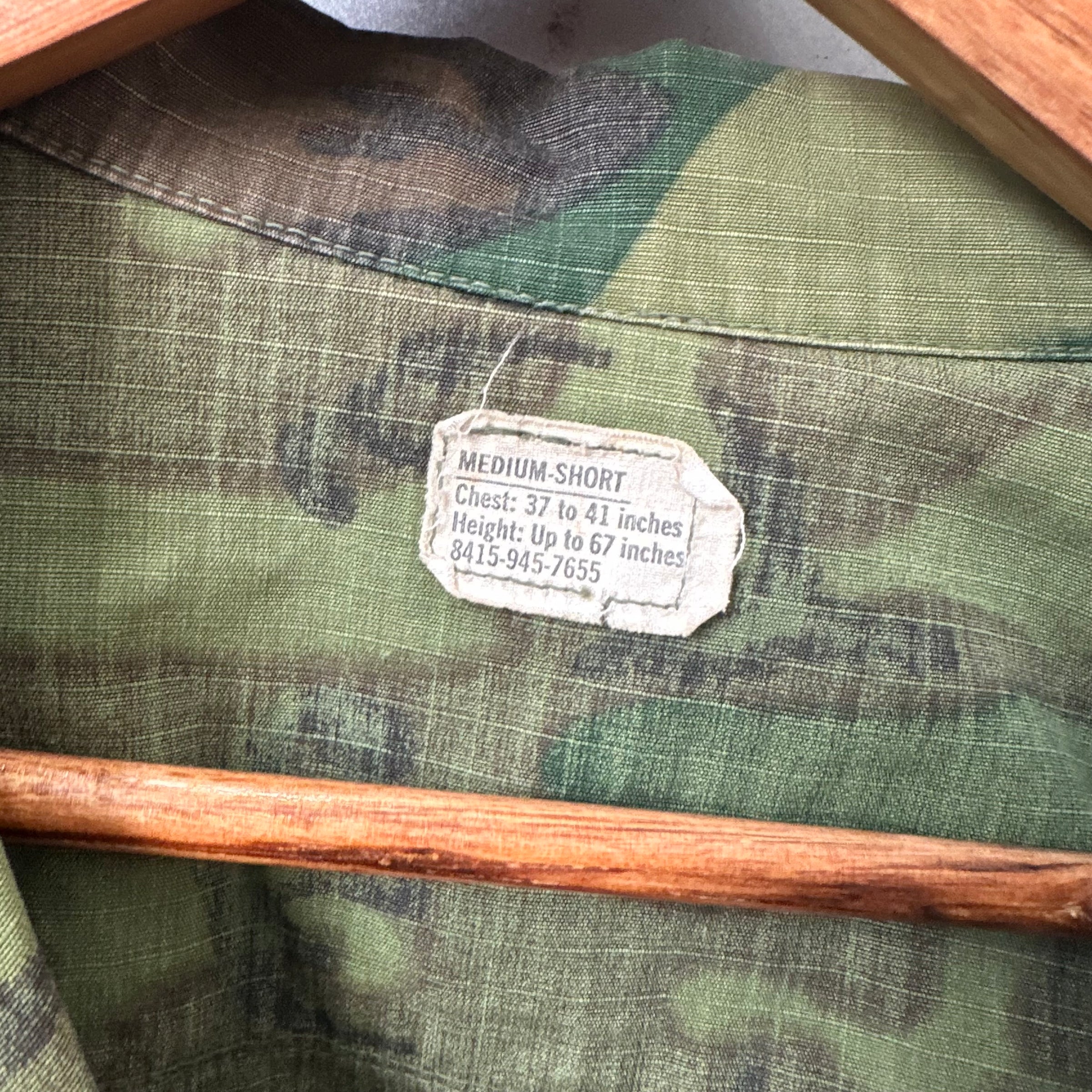 1960’s Vietnam War ERDL Camo Jungle Jacket Medium Short