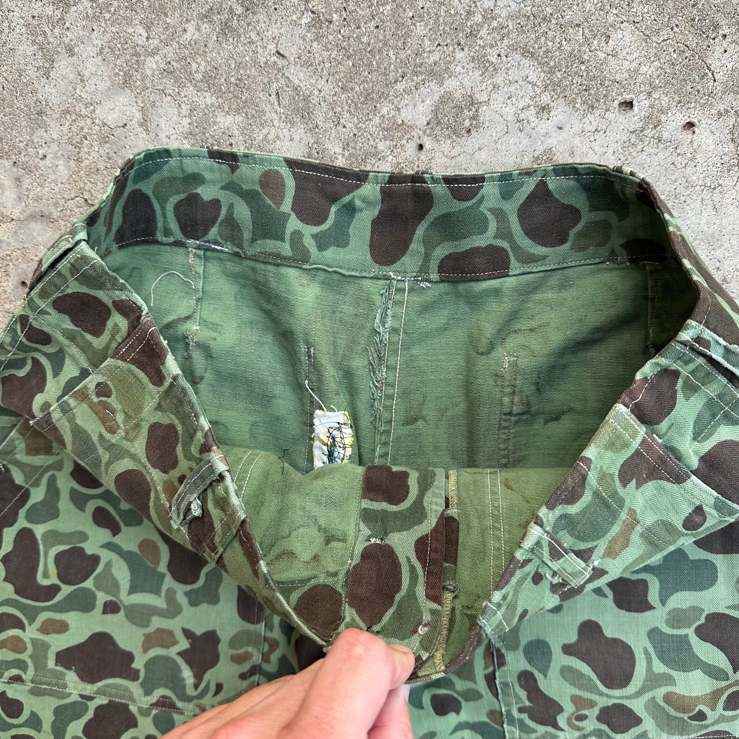 1960’s Korean Frogskin Camp HBT Fatigue Pants 34” Waist