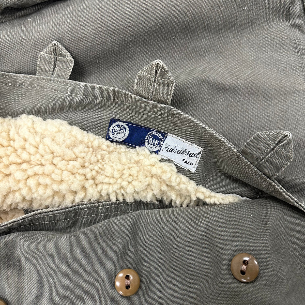 1940’s m/1944 livpäls Swedish Army Military Jacket 25.5” Chest