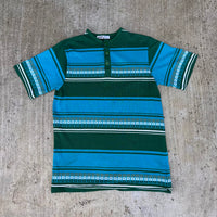 1970’s Montgomery Ward Geometric Stripe Henley T-Shirt Small