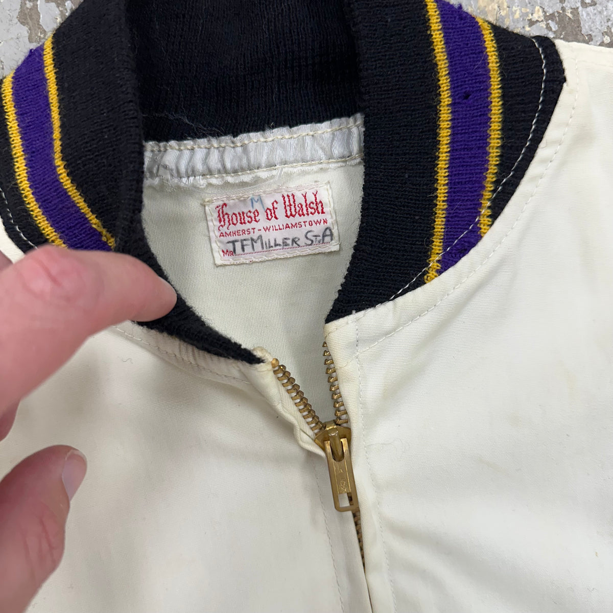 1960’s Williams College Ribbed Cotton Jacket
