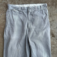 1950’s Anthony’s Buckhide Grey Sailcloth Cotton Work Pants 30” Waist