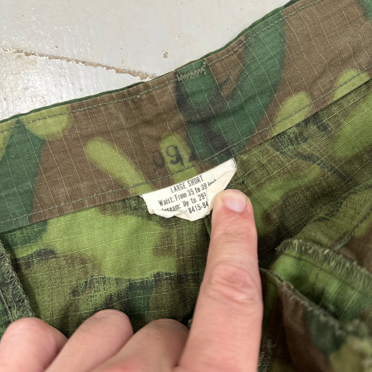 1960’s Mint Vietnam War ERDL Camo Ripstop Jungle Pants Large Short