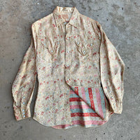 1950’s Tem-Tex Jacquard Brocade Satin Western Shirt