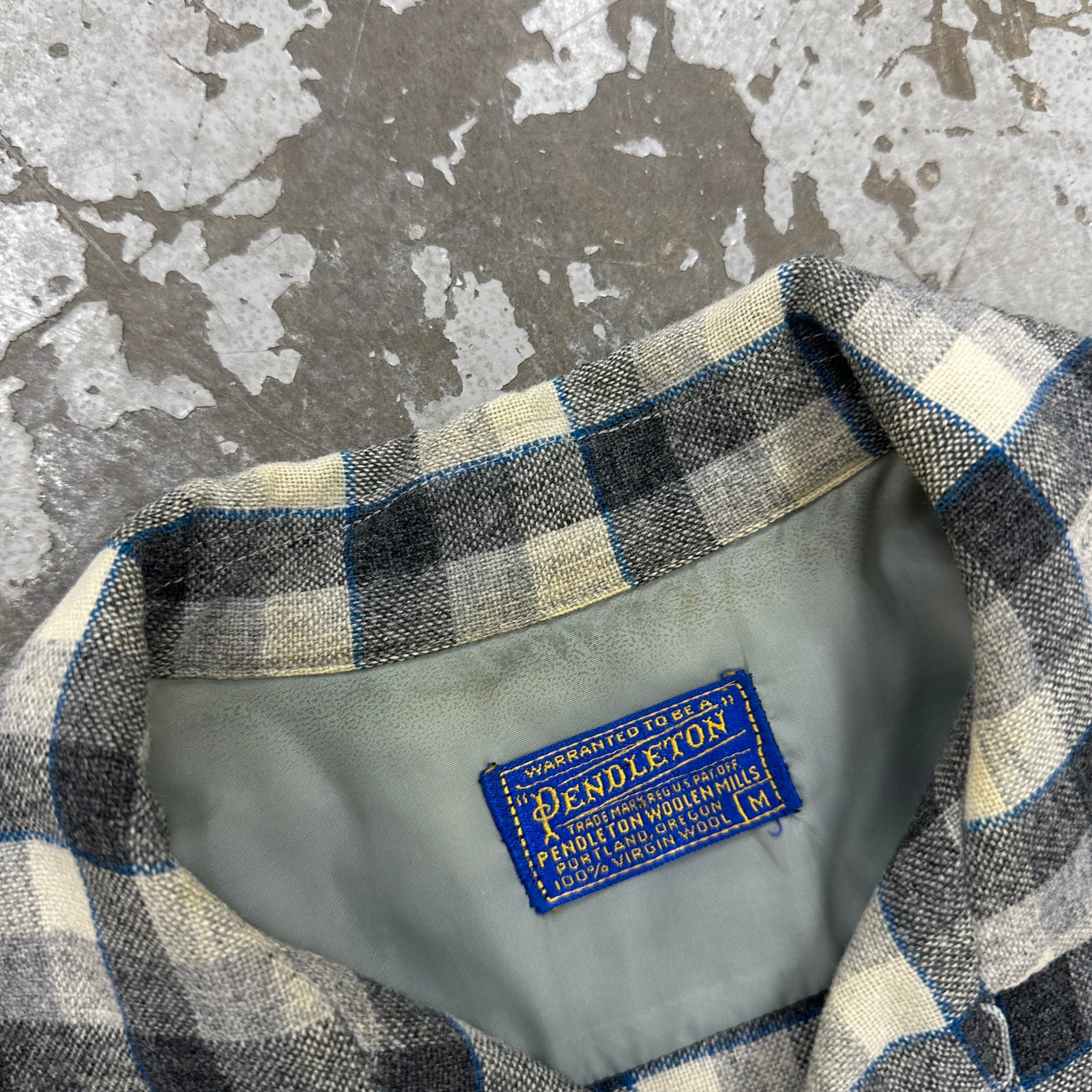 1960’s/70’s Pendleton Wool Plaid Board Shirt Medium