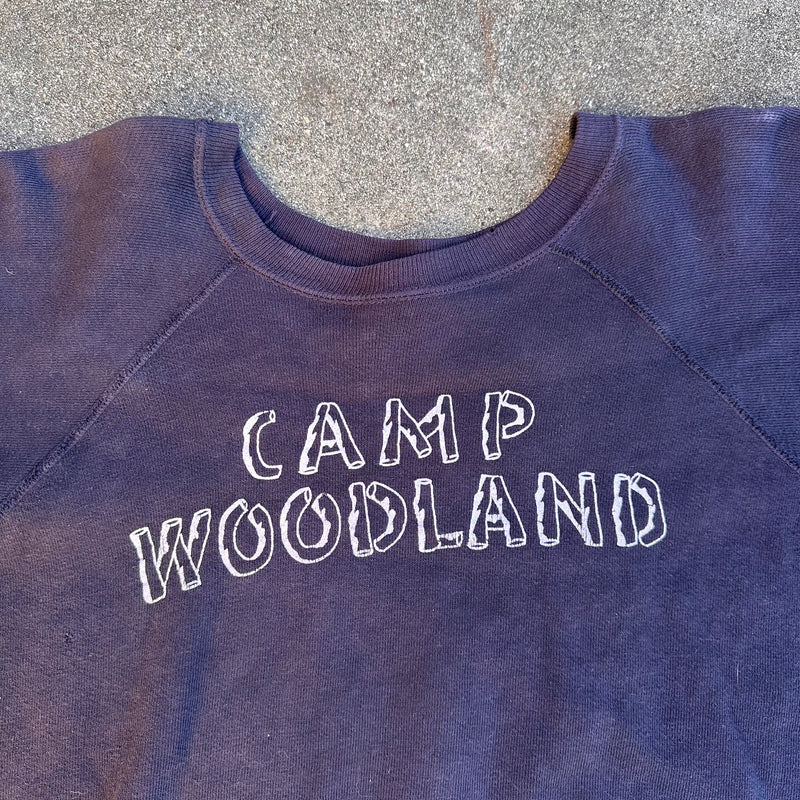 1960’s Camp Woodland Raglan Crewneck Sweatshirt 23” Chest