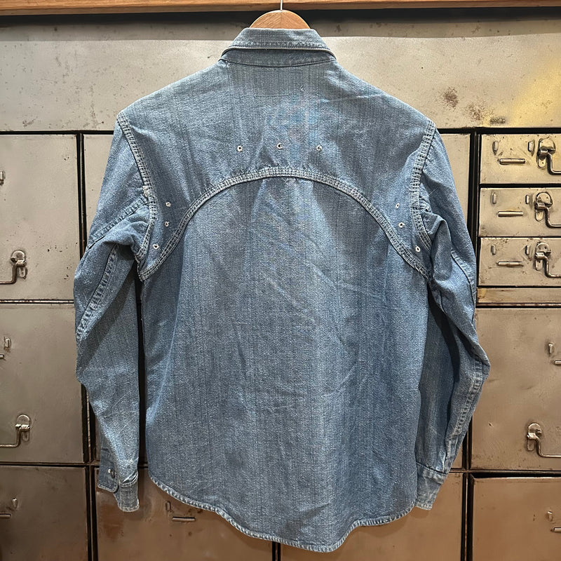 1950’s Mexican Chambray Work Shirt Small