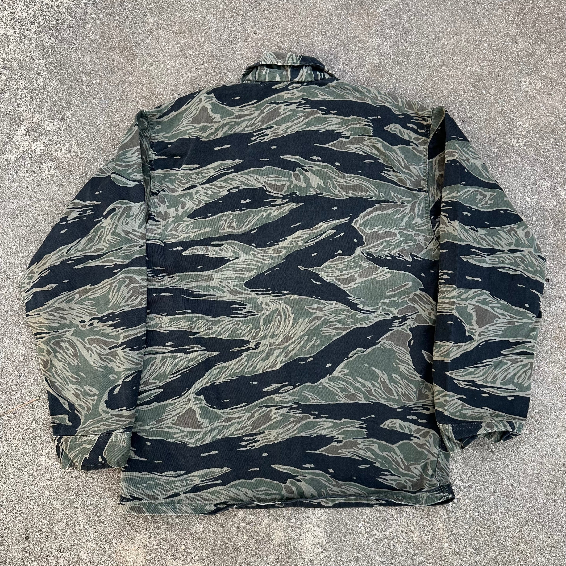 1960’s Vietnam War Silver Tiger Stripe Shirt Size A-M