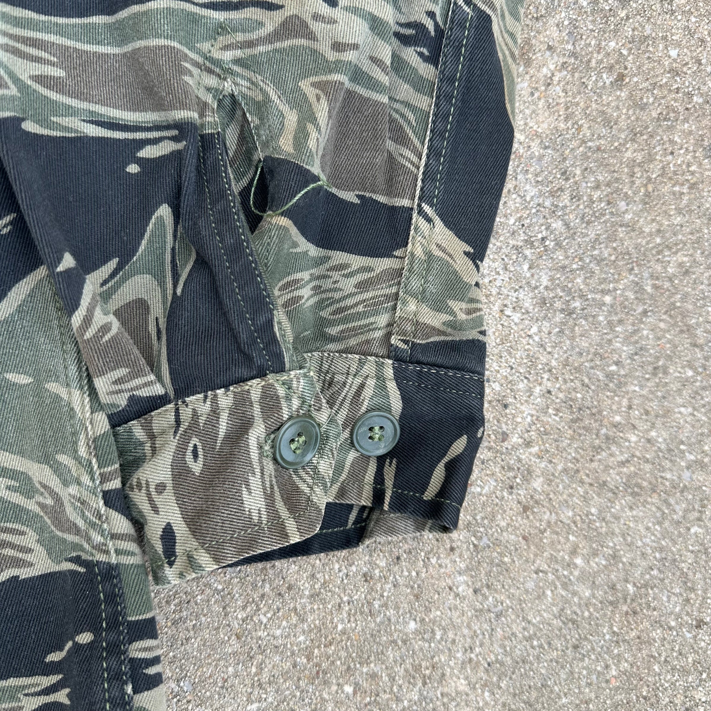 1960’s Vietnam War Silver Tiger Stripe Shirt Size A-M