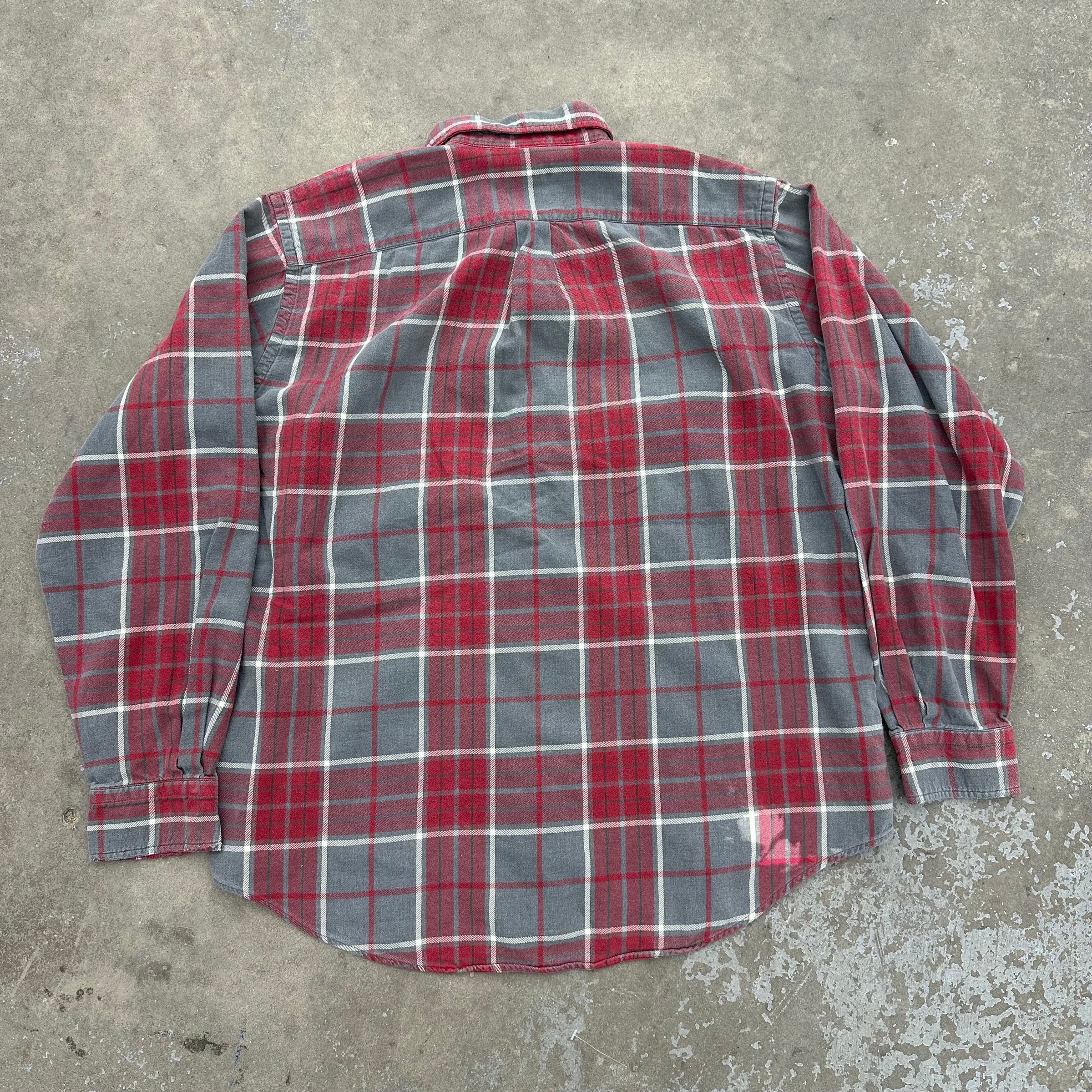 1990’s Land’s End Plaid Cotton Shirt Large