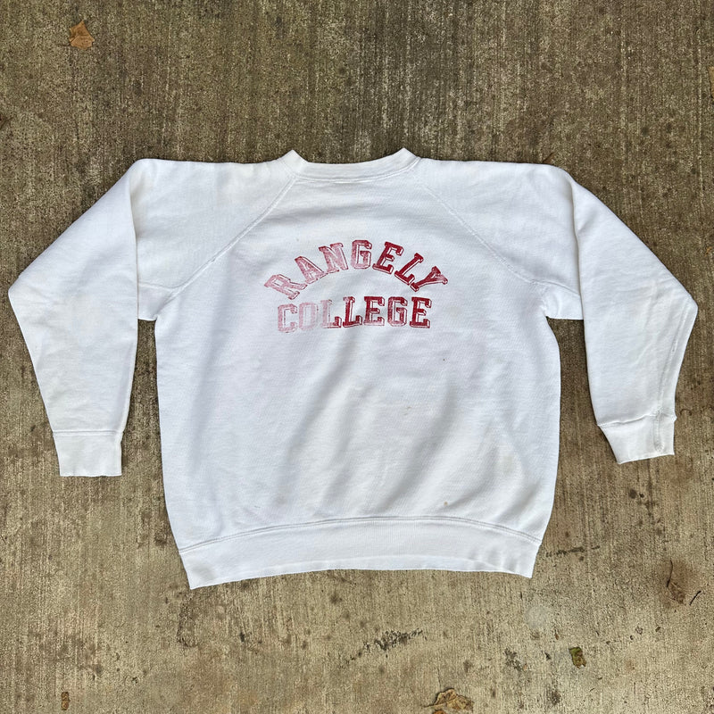 1960’s Rangley College Cotton Raglan Sweatshirt M/L