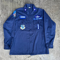 1970’s USAF Blue Missile Crewman Fatigue Shirt Large