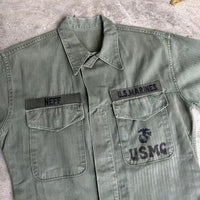 1950’s Short Sleeve USMC P-53 HBT Utility Jacket Medium