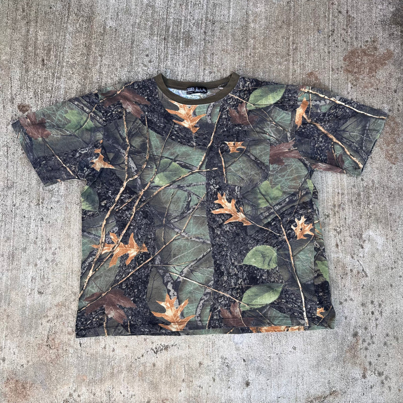 1990’s/Y2K WFS Element Gear Burly Camo Ringer T-Shirt XL