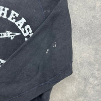 1960’s Northeast Rockets Flock Print Black Crewneck Sweatshirt Small