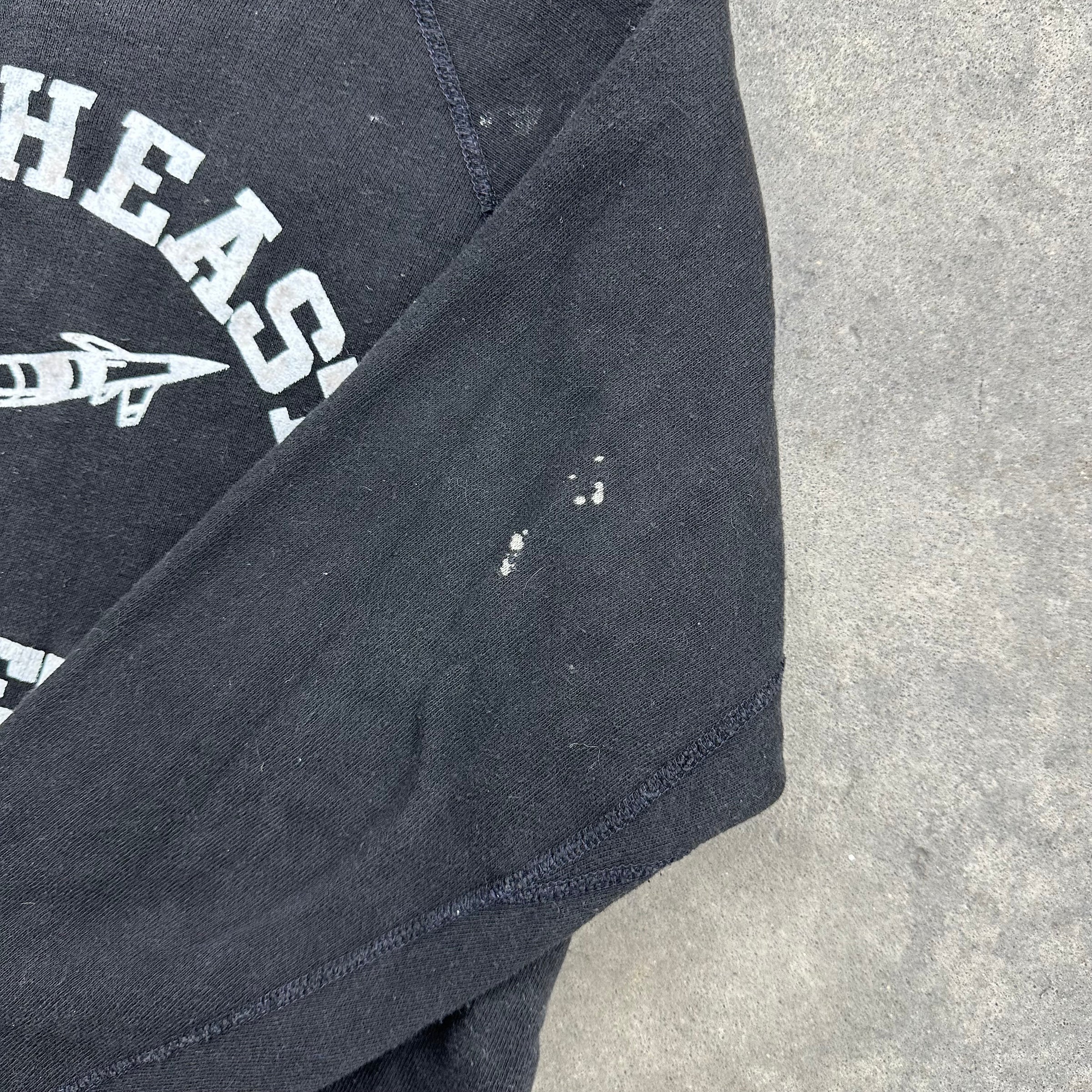 1960’s Northeast Rockets Flock Print Black Crewneck Sweatshirt Small