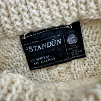 1980’s Standun Irish Fisherman Cable Knit Aran Sweater Small