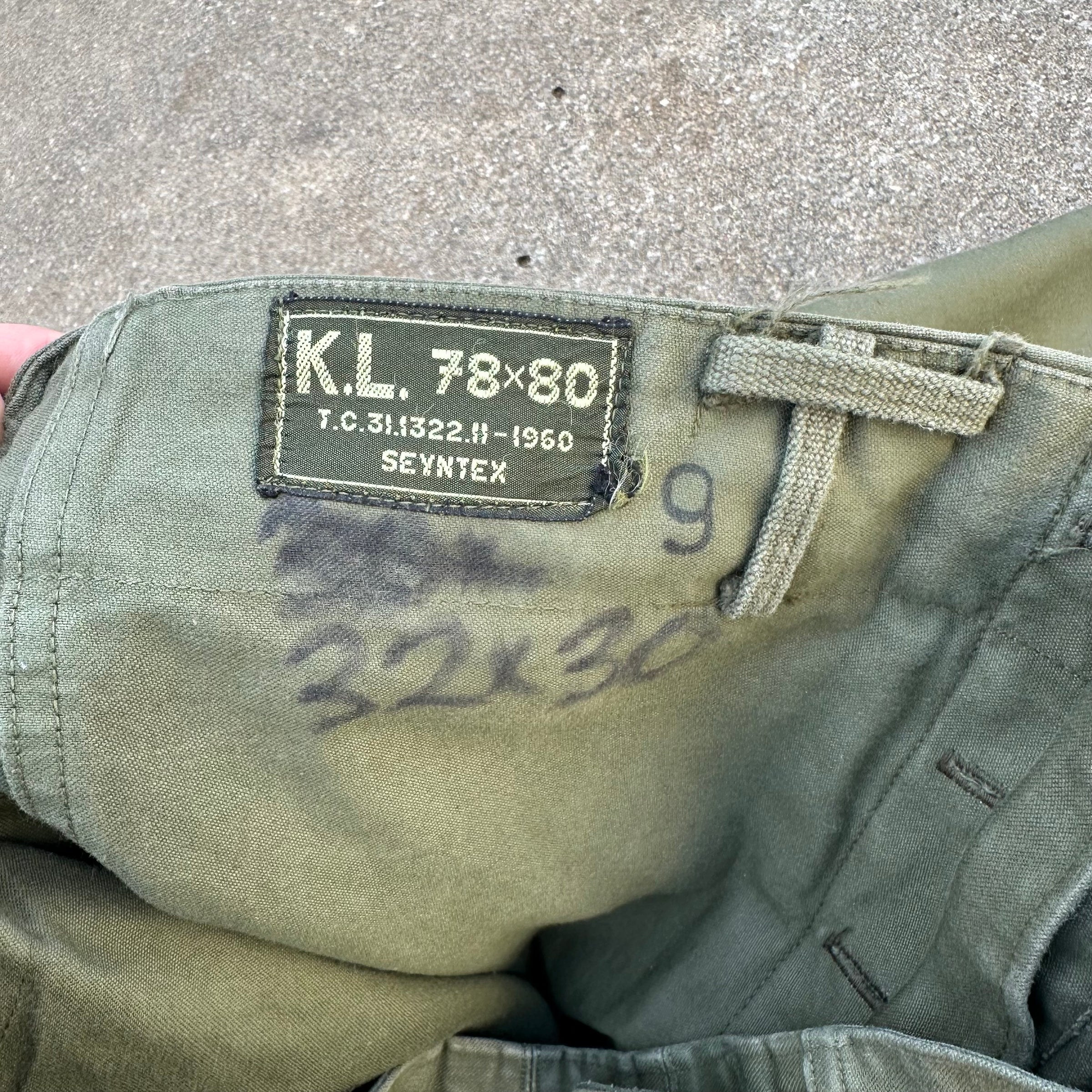 1960’s Dutch Military Fatigue Pants 31” Waist