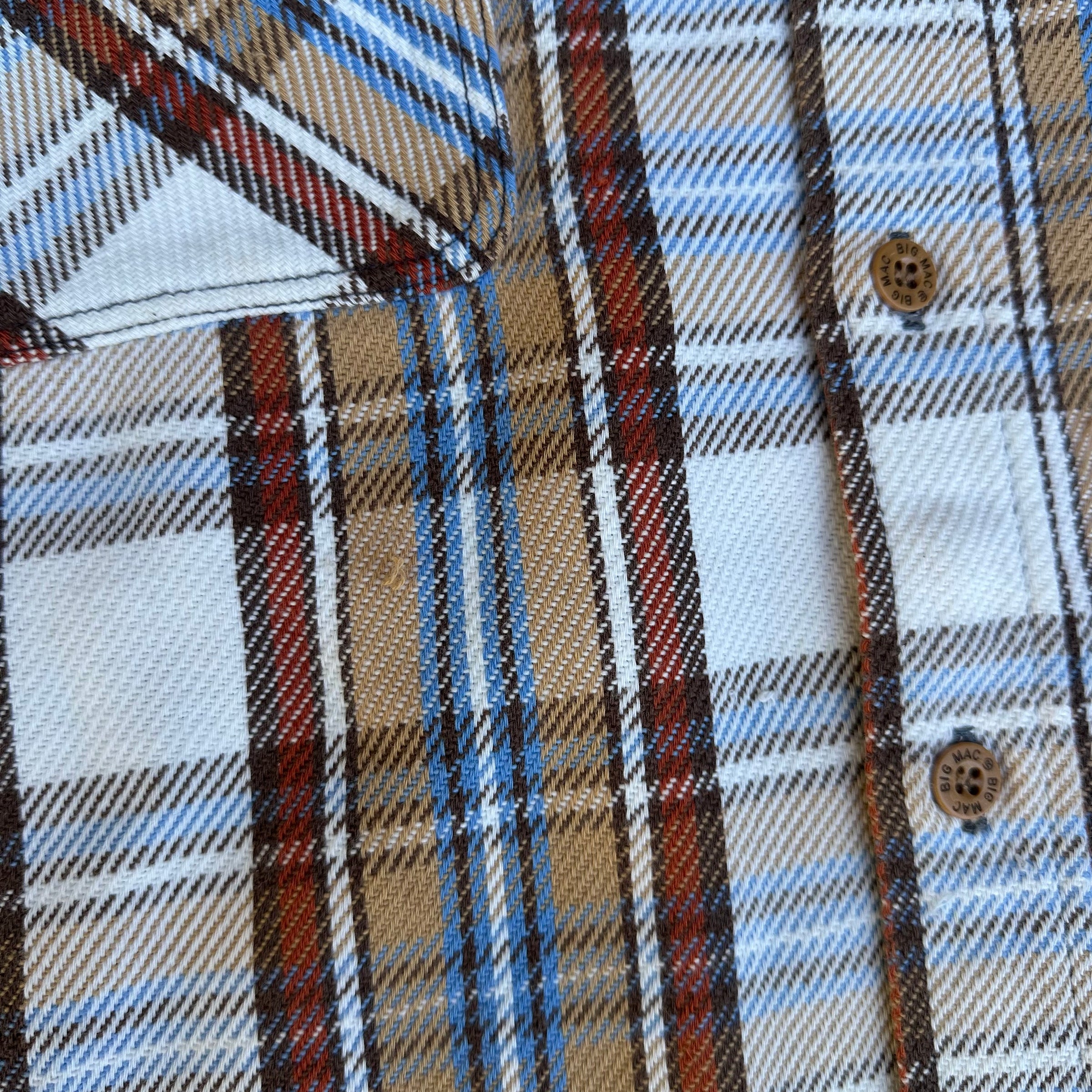 1970’s Big Mac Cotton Flannel Shirt Large