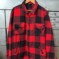 1950’s/60’s Buffalo Plaid Wool D-Pocket Jacket Large