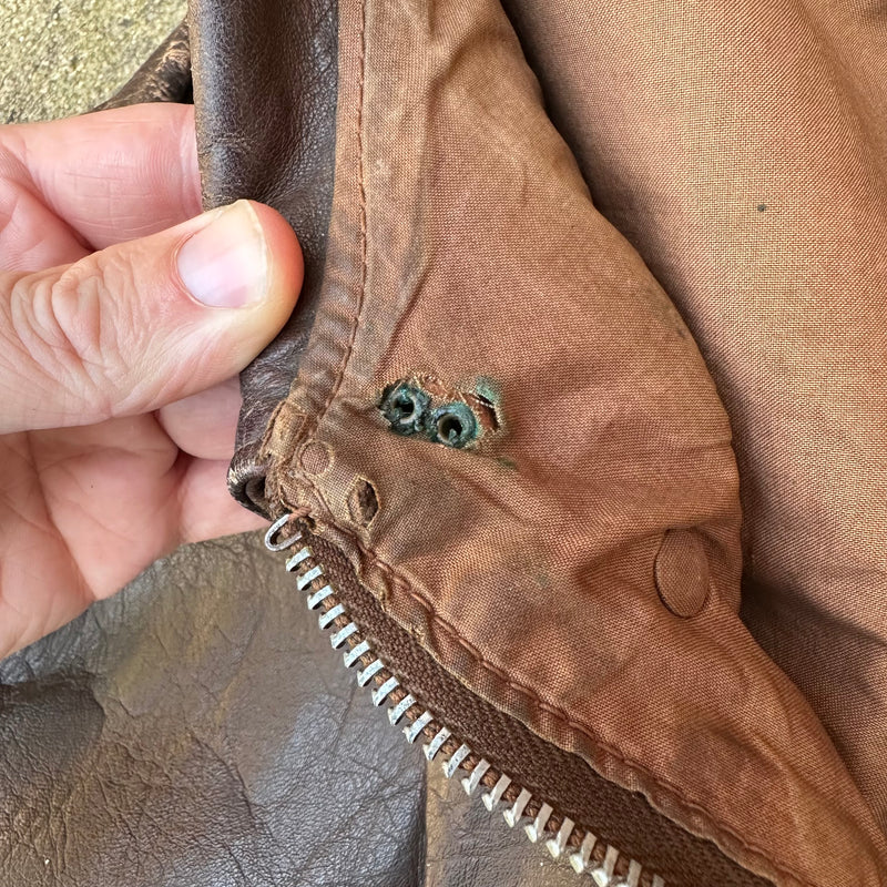 1940’s WWII Named A-2 Leather Flight Jacket