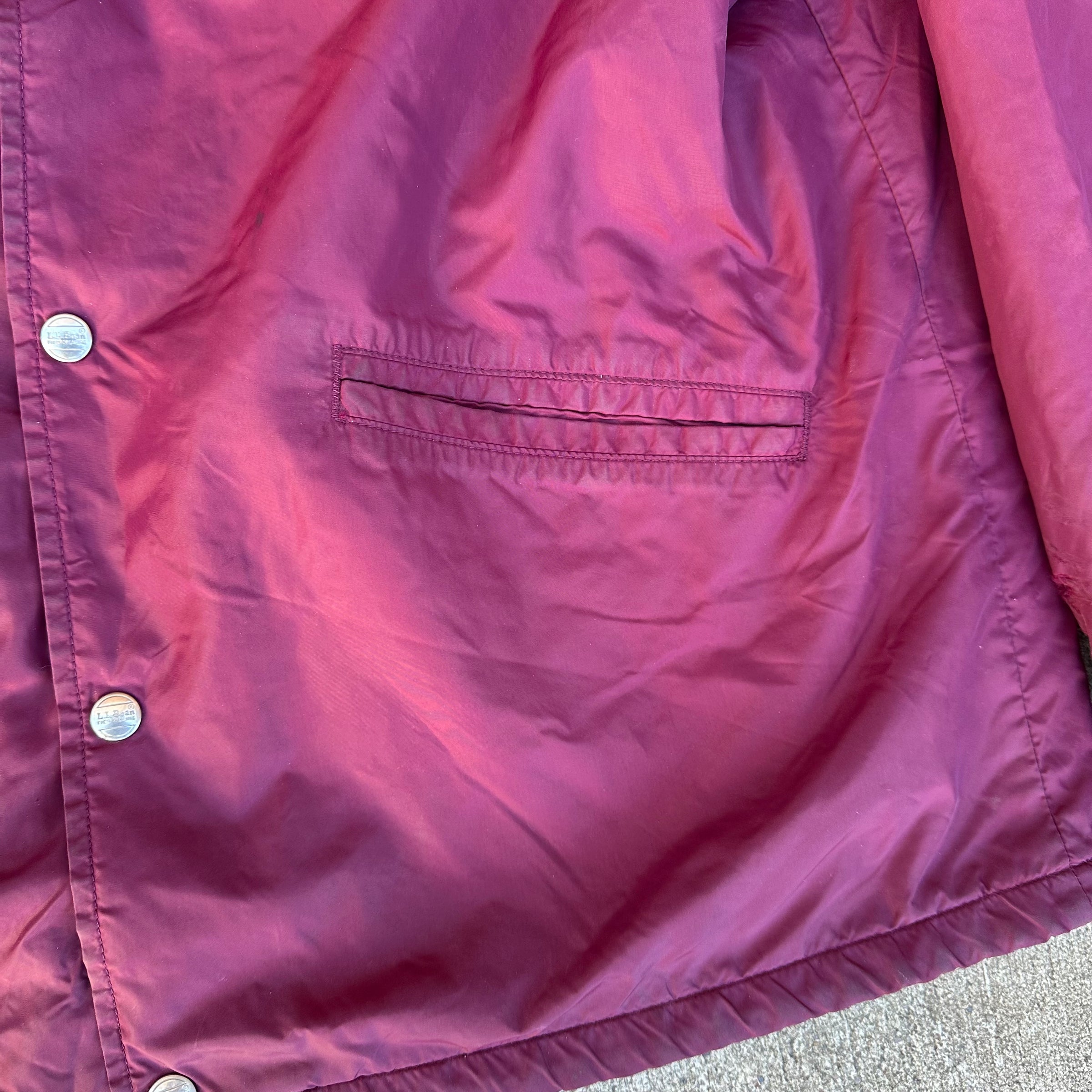 1980’s LL Bean Chamois Lined Nylon Coach Jacket Large