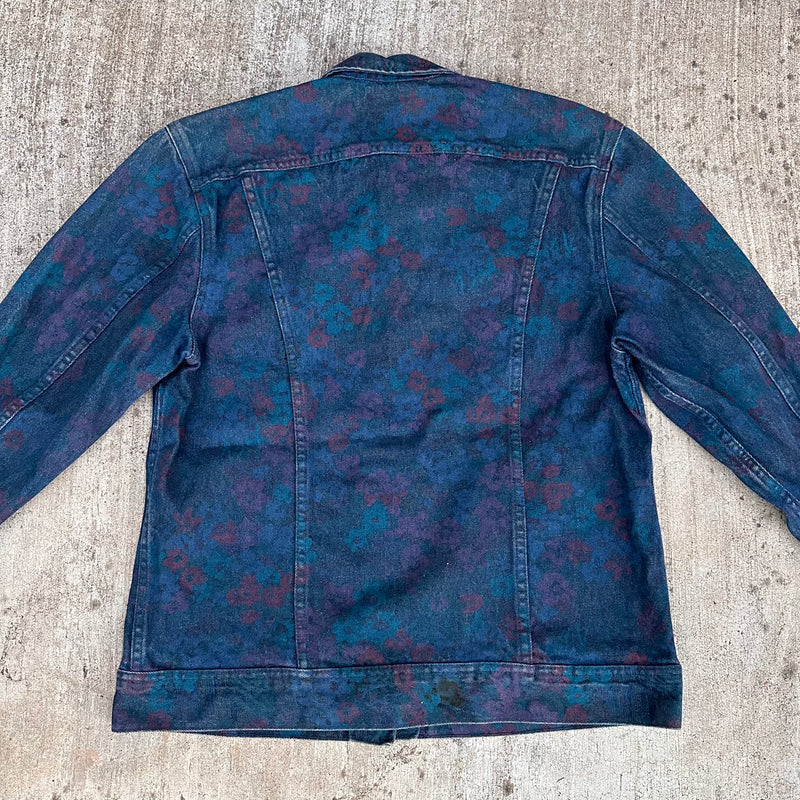 1980’s Ms. Lee Flower Printed 101J Cut Denim Jacket 21.5” Chest