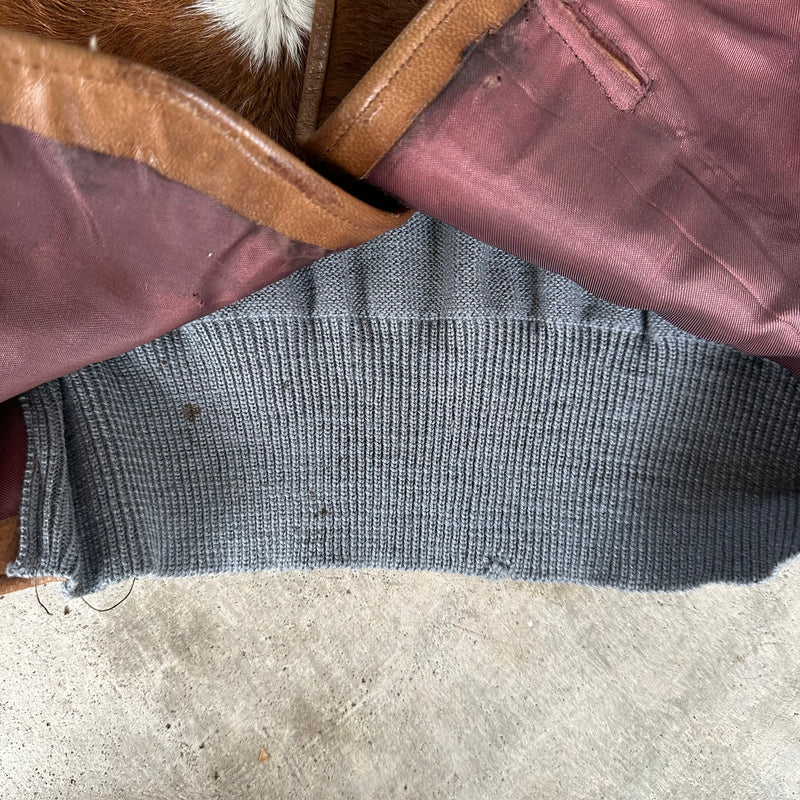 1940’s/50’s Cow Fur Paneled Sweater Small