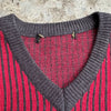 1970’s/80’s Cotton Striped V Neck Sweater XL
