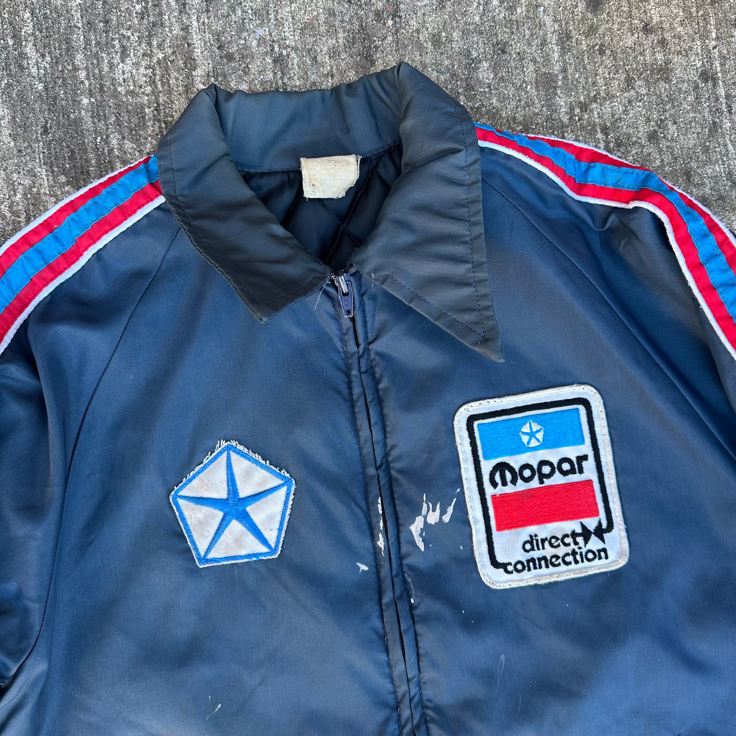 1970’s/80’s Chrysler Mopar Direct Connection Employee Quilted Work Jacket Medium