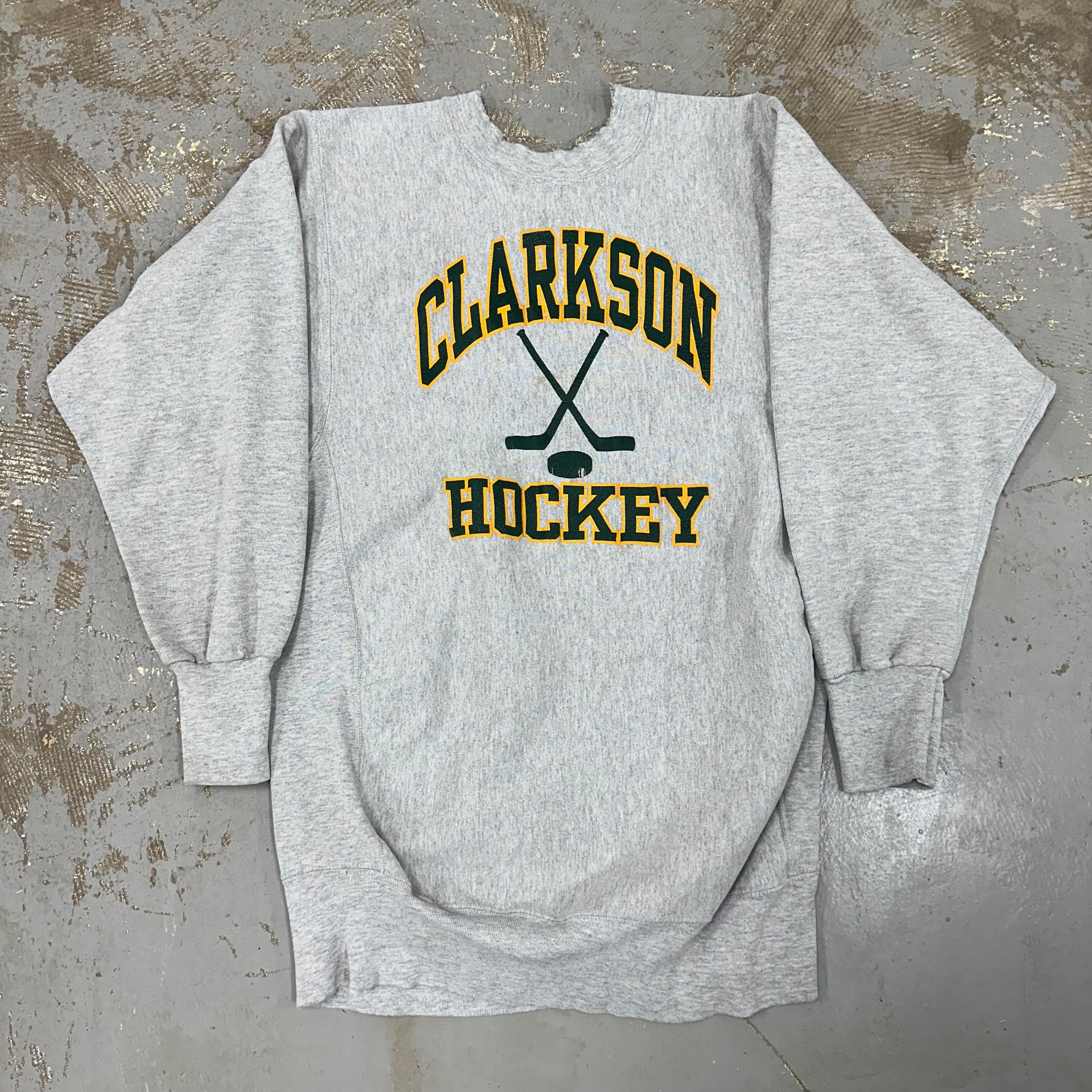 1990’s Clarkson Hockey Reverse Weave Style Sweatshirt Medium