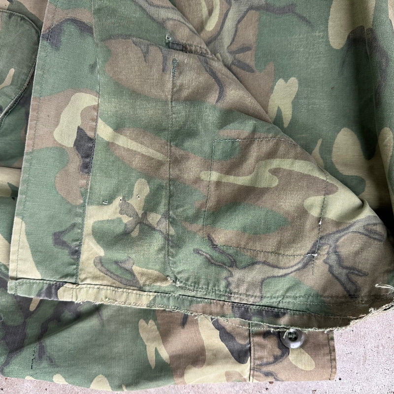 1960’s Vietnam War Poplin ERDL Camo Jungle Jacket Medium Regular