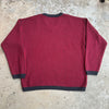 1970’s/80’s Cotton Striped V Neck Sweater XL
