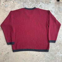 1970’s/80’s Cotton Striped V Neck Sweater XL